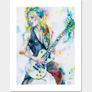 RANDY RHOADS watercolor portrait .2 Posters and Art